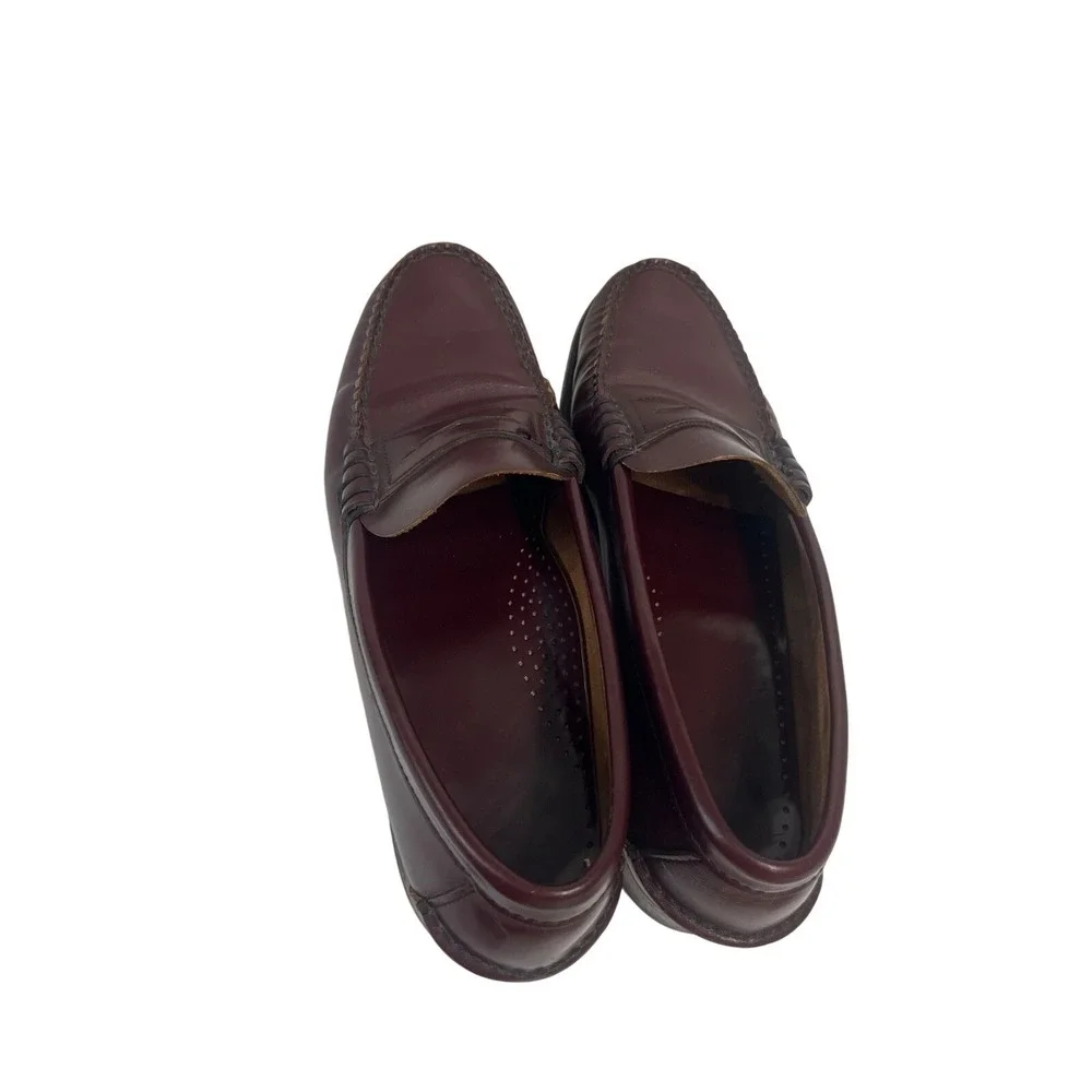 Sebago Burgandy Beefroll Penny Loafer Dress‎ Shoes Handcrafted Leather Mens 11.5